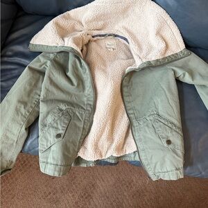 Roxy Ladies Green Denim and Fleece Jacket XS